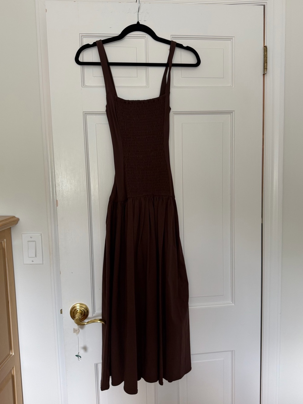 WeWoreWhat Drop Waist Brown Dress